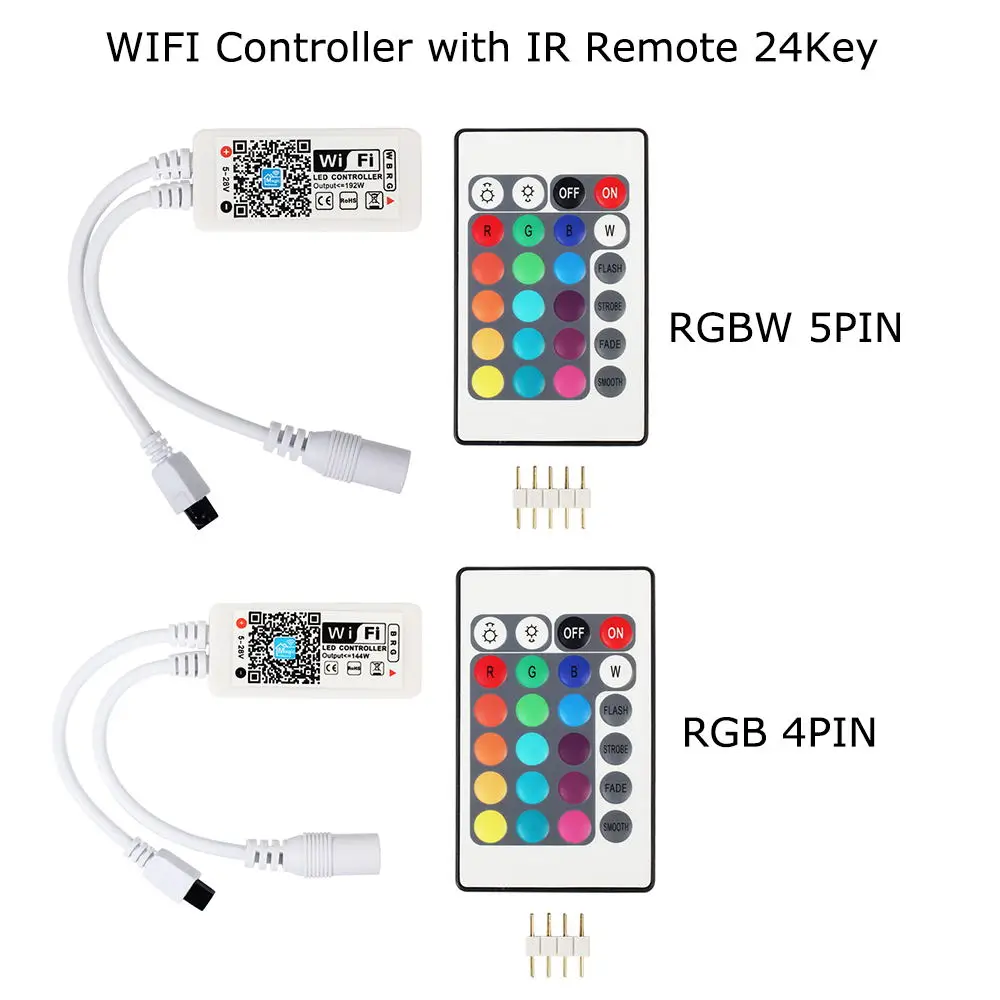 16 миллионов цветов Wifi RGB/RGBW led контроллер управления смартфоном музыка и режим таймера magic home Мини wifi led rgb контроллер