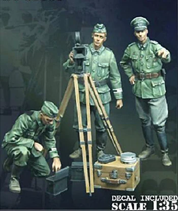 Новый разобранный 1/35 старинный (3 фигурки с устройством) набор из смолы DIY игрушки