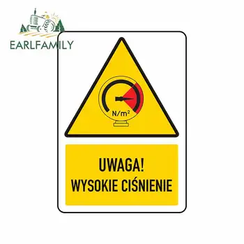 

EARLFAMILY 13cm x 9.3cm for Uwaga Wysokie Surfboard Car Stickers Decal Motorcycle Surfboard Bumper Windshield Vinyl Car Wrap