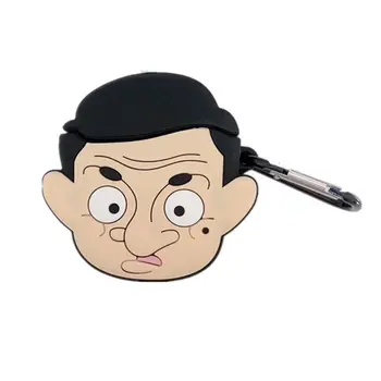 

Cartoon Figure Protective Case Silicone Cover with Carabiner for Airpods 1/2 Kit