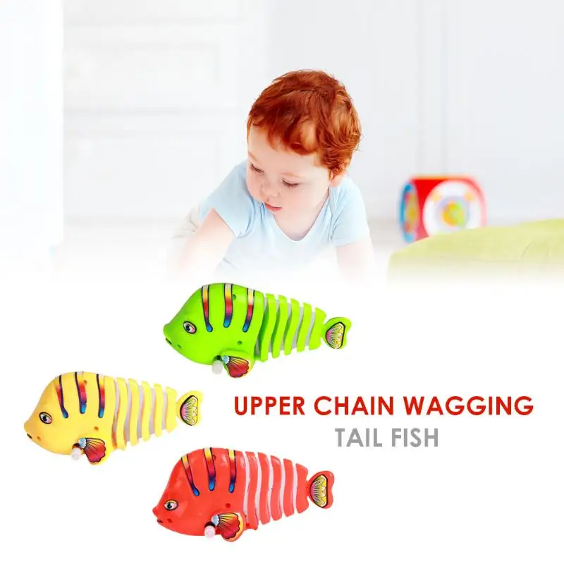 Random Color Clockwork Wind Up Fish Develop Children Curiosity Creativity Cute Bath Toys for Kids Baby 4