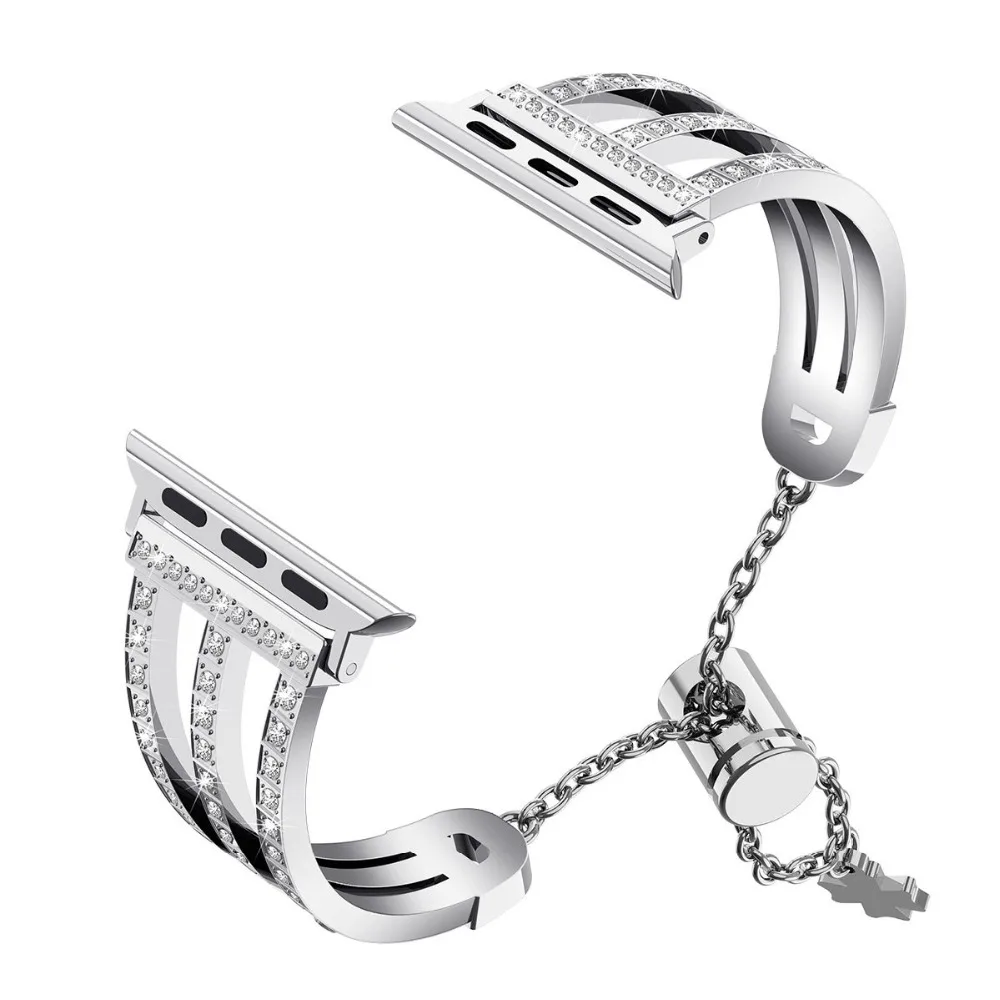 Pulseira ремешок для часов аpple 42 мм 44 мм 38 мм ремешки для Apple Watch 4 3 ремешок для iwatch ремешок 42 мм полосы из нержавеющей стали Роза