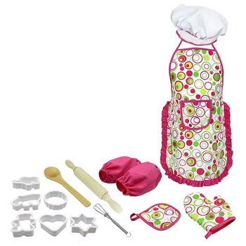 

Children's Pretend Toy, Baking Mold Tool Set Cake Food Baking Apron Kitchen Utensils Set, Children's Baking Toys Set