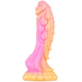 New Silicone Animal Dog Penis Kylin Dildo With Suction Cup Red Bumpy Anal Vagina Stimulate Female Masturbator Sex Toys For Man 6
