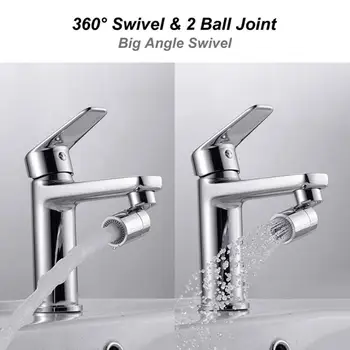 

Kitchen Faucet Bubbler Double Function Faucet Spout Splash-proof Copper Bubbler Filter Two-function W5D2