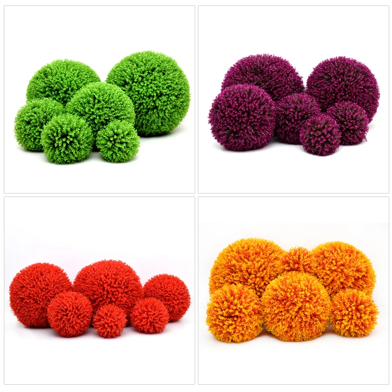 Искусственное пластиковое растение травяной шар Топиарий садовое напольное