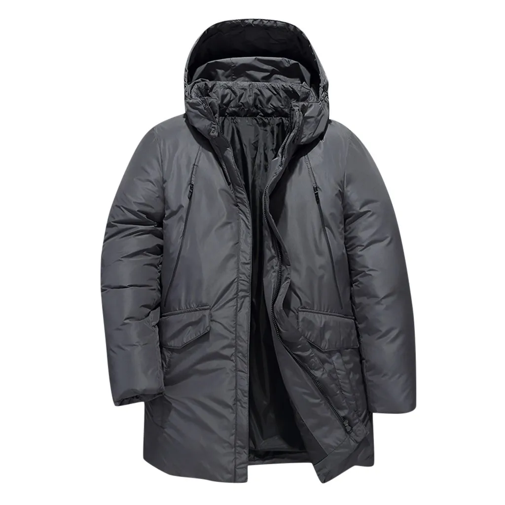 

Fashion Men's Autumn Winter Casual Pocket Button Down Jacket Top Coat Cotton Warm Hooded Men's Jacket Coat chaqueta hombre 10.21