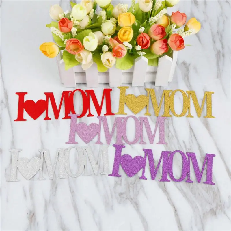 1 шт. золотые бумажные топики с надписью I Love You для мамы папы и отцов вечерние