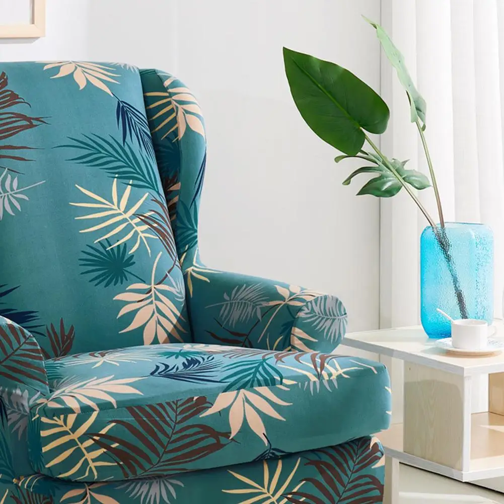 Günstige Abfallenden Arm König Zurück Stuhl Abdeckung Elastische Sessel Außenverteidiger Flügel Sofa Zurück Stuhl Abdeckung Stretch Protector Slip Cover Protector