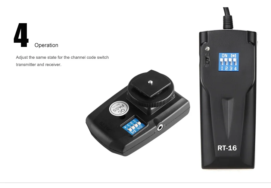 Godox RT-16-Беспроводной студийный стробоскопический триггер для вспышки Беспроводной студийный триггер для вспышки 16 каналов для камеры Canon Nikon DSLR