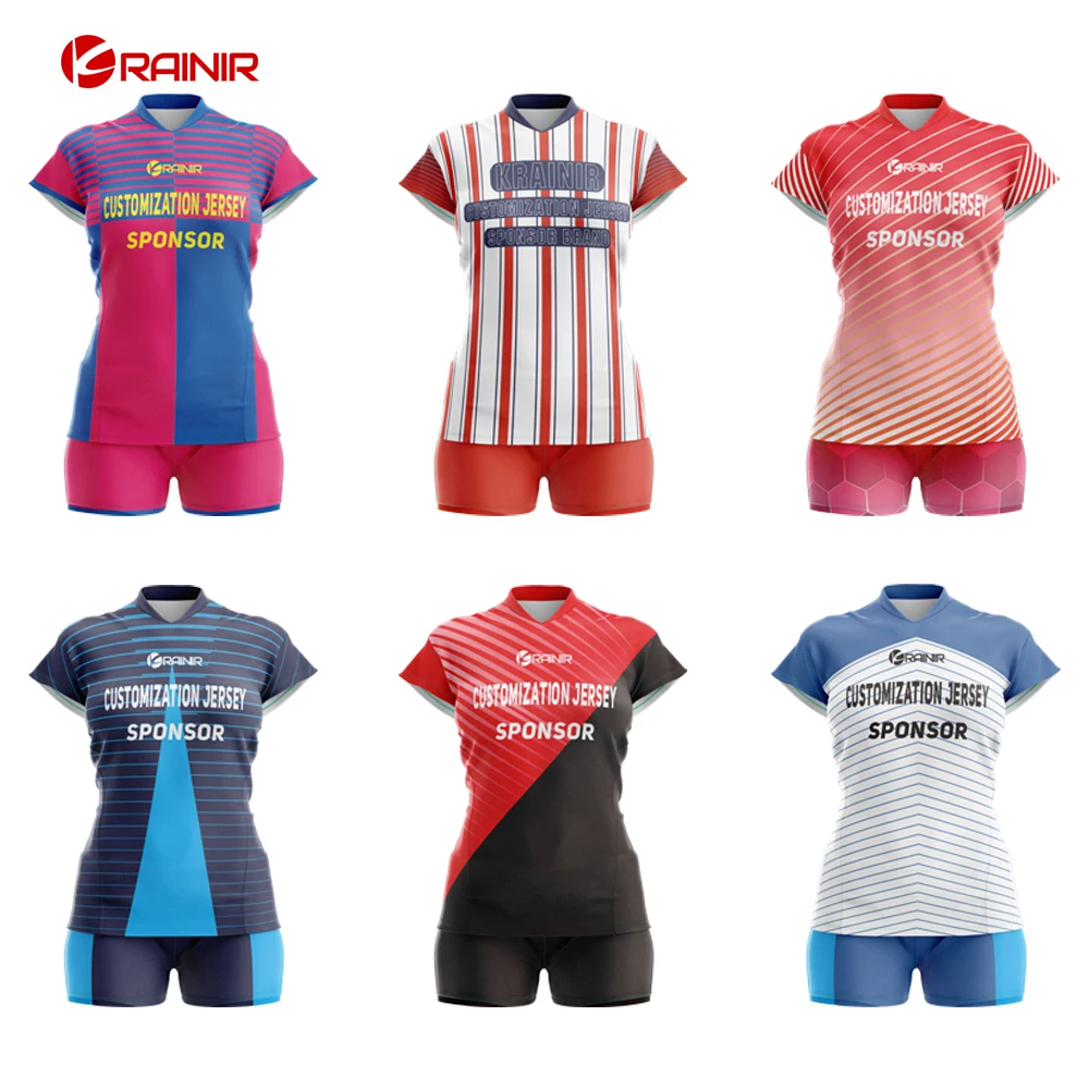 volleyball Jersey Sublimation Print Any Pattern Color Name Blank volleyball Jerseys