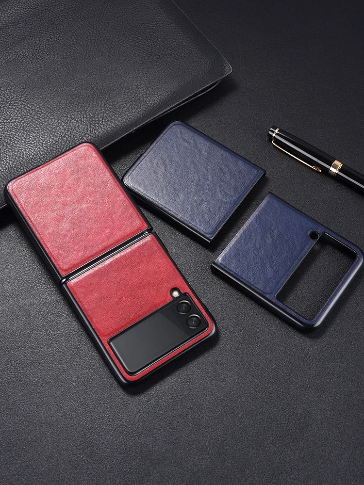 samsung galaxy flip3 case Shockproof Case for Galaxy Z Flip4 3 Luxury Premium PU Leather Hard Cover for Samsung Galaxy Z Flip3 4 5G samsung galaxy z flip3 phone case