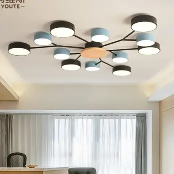 

Modern Minimalist LED Chandelier Ceiling Lamp Lighting Fixtures Nordic Style Creative Macaron Lamps Hotel Villa Lights