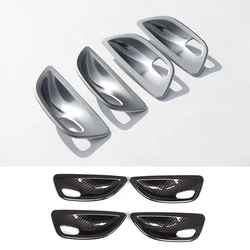 Autocollant intérieur chromé en Fiber de carbone, 4 pièces, pour cadre de porte de bol, BMW série 5 F10 F11 F18 520i 528i 535i 550i XDrive 2011 – 2017 