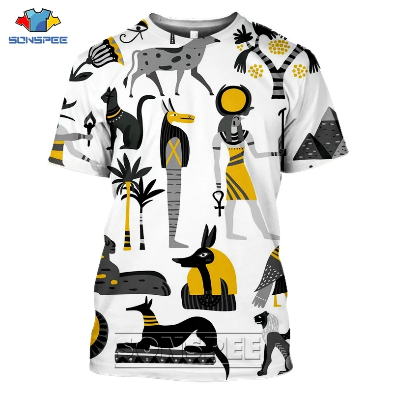 Cleopatra Ancient Horus Egyptian t shirt God Eye of Egypt Pharaoh Anubis Graphics 3d Print T-shirt MenWomen Unisex Streetwear (23)