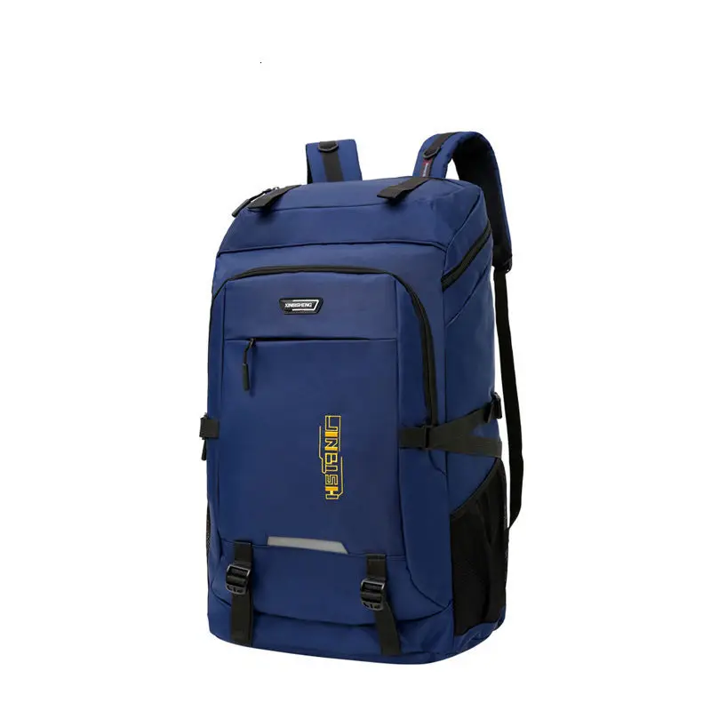 80L, супер вместительная мужская сумка на плечо, мужская сумка для путешествий, спортивная сумка, рюкзак для багажа, женская сумка, большая сумка на выходные, спортивная сумка - Цвет: Blue 50 rise