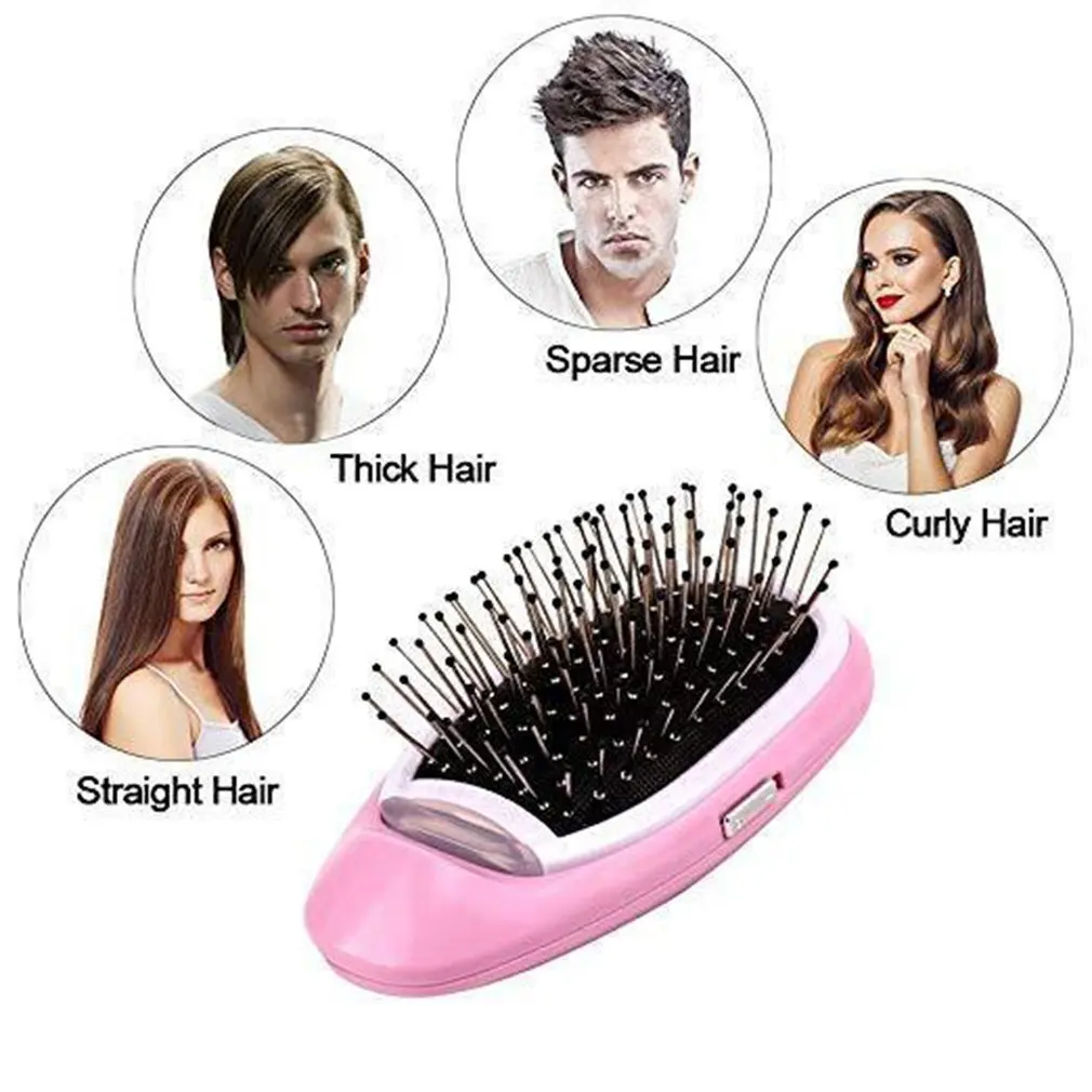 Электрическая Ионная Щетка для волос, Выпрямитель волос с отрицательными ионами, массажная Антистатическая расческа для прямых волос, для укладки волос