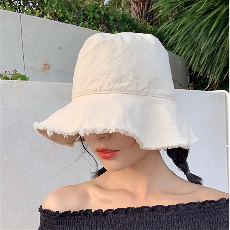 

2020 Spring Summer Hat White Black Pink Purple Yellow Blue Burrs Fisherman Hat Sun Protection Visor Hats For Women