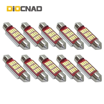 

10pcs CANBUS 31mm 36mm 39mm 41mm Car LED Bulb C5W C10W LED Auto Interior Lamp Bulb For toyota auris yaris rav4 prius prado 120