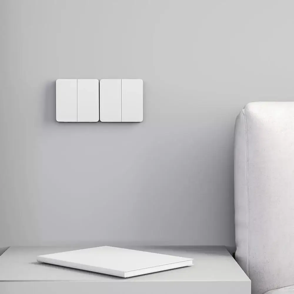 Новейший настенный переключатель Xiaomi Mijia с одной двойной кнопкой, двойной переключатель управления, 2 режима, переключение на светильник