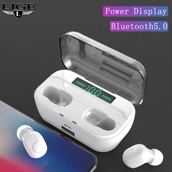 

LIGE Wireless Earphone LED Display Bluetooth 5.0 Sport Headset HiFi Quality Intelligent Noise Reduction TWS Bluetooth Headphones
