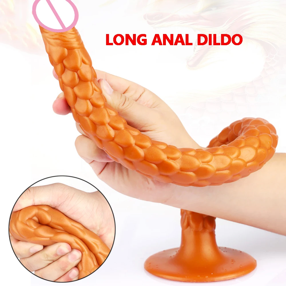 2020 New 50cm Long Dildo Anal Plug Masturbator Prostate Animal Dildo  Silicone Butt Plug Erotic Sex Toy For Women SM Gay Anal Sex