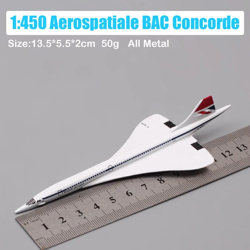 1/450 масштаб корги British airways Aerospatiale BAC Concorde G BOAA самолет сверхзвуковой самолет ремесло литые игрушечные модели транспортных средств - Color: BAC Con