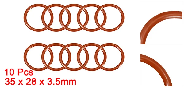 Uxcell Силиконовое уплотнительное кольцо 35-95 мм наружный диаметр уплотнительные кольца уплотнительная прокладка красный для реакционного сосуда теплообменник котел