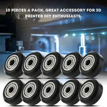 

10pcs POM Plastic Wheel Groove Ball Bearing For Creality 3D CR-10 CR-10S Printer Accessory For 3D Printer DIY Enthusiasts