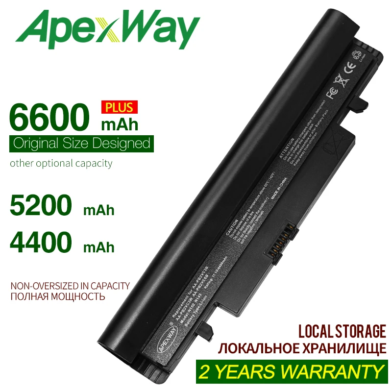 ApexWay аккумулятор для ноутбука для samsung n150 samsung n150 plus AA-PB2VC3B AA-PB2VC6B/E AA-PL2VC6W N148 серия NP-N150