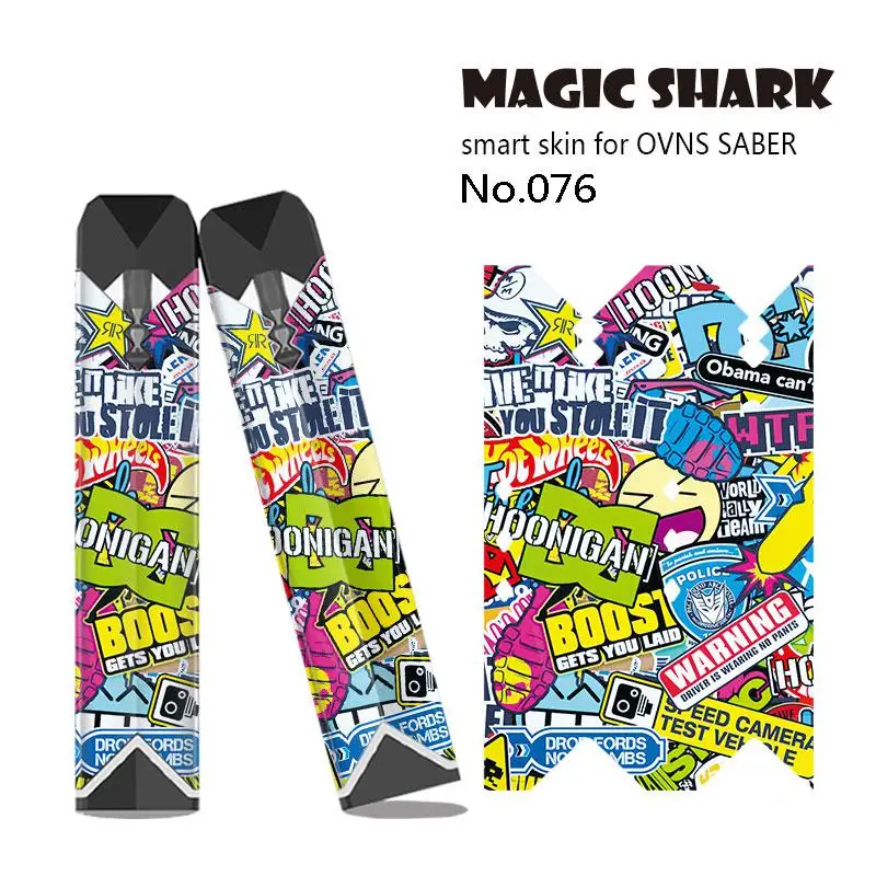 Наклейка Magic Shark Rick and Morty Paiting Dragon Ball Leaf Cat чехол наклейка пленка для OVNS SABER 068-082 - Цвет: 076