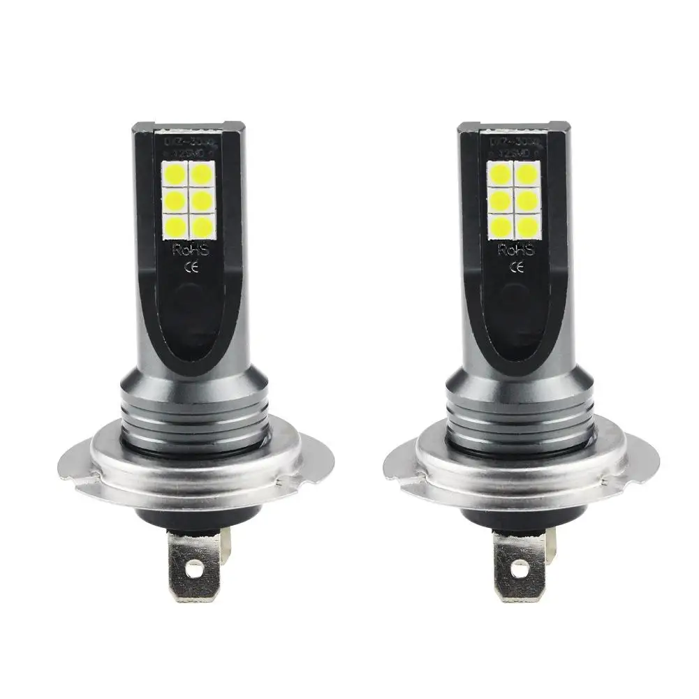 Dragonpad 2 шт. H7 яркий светодиодный светильник 3030SMD Противотуманные фары автомобиля 12V 24V 6000K белая ходовые лампочки для Авто автомобильная
