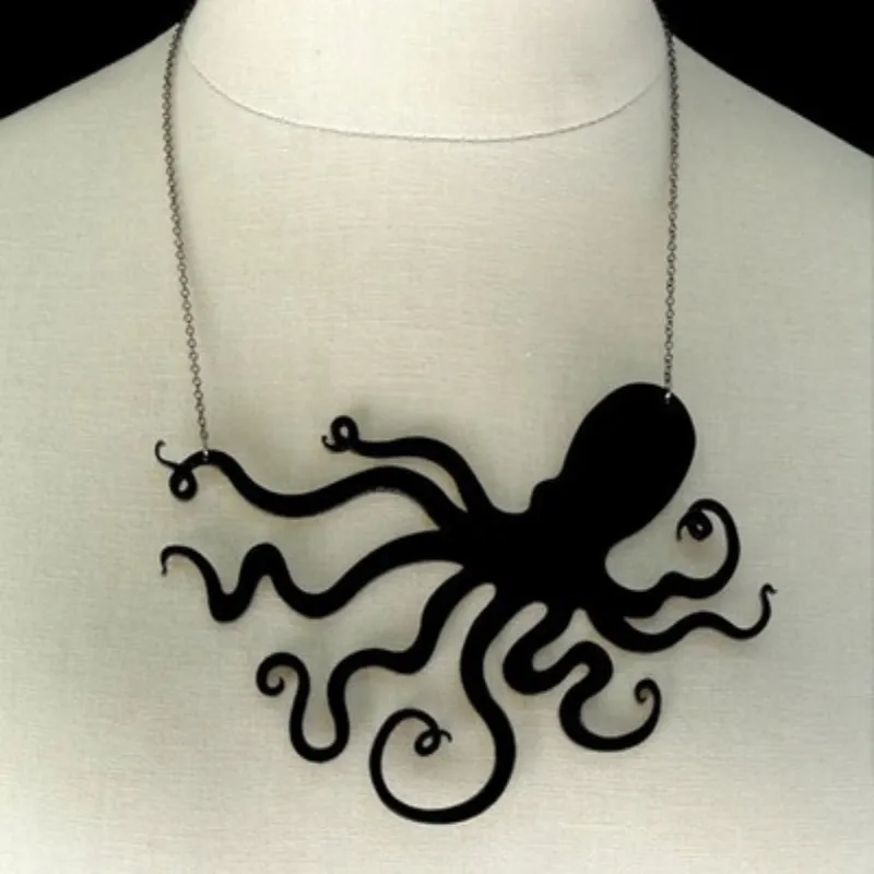 Винтажная подвеска Медуза уникальный Осьминог свитер цепь женское ожерелье ювелирные изделия