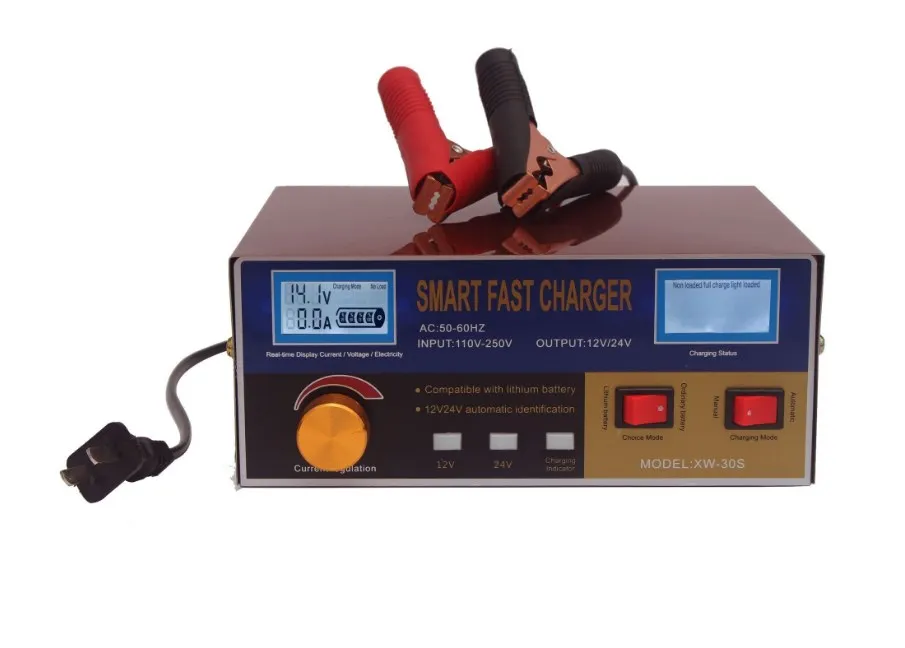 12V/24V Car Smart Battery Charger Fully Automatic Battery Maintainer MF-3S Smart Pulse Repair Charger With LED Display