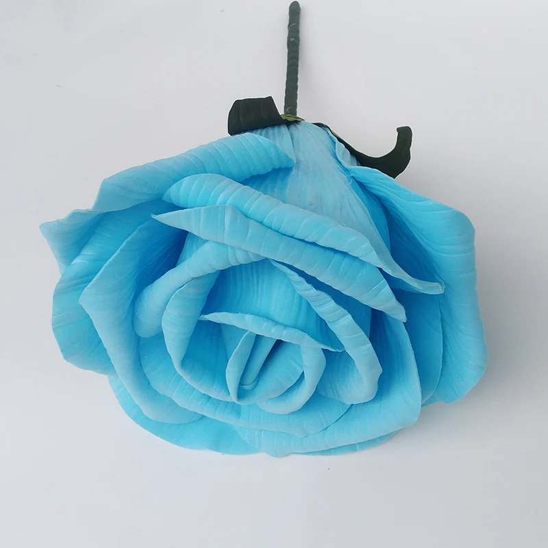 light blue rose Супер большие цветы пенопластовые розы гигантские цветы ручной работы Отель Свадебный сценический фон декор большая роза цветочный подарок на день Святого Валентина - Цвет: light blue rose