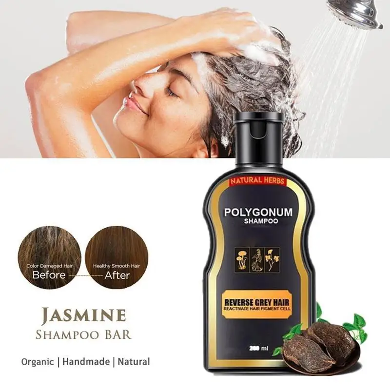 200ml Hair Shampoo Permanent Black Color Anti Gray Hair Treatment White Removal Natural Herbal BlackHair Shampoo Grey Reverse 200ml Hair Shampoo Permanent Black Color Anti Gray Hair Treatment White Removal Natural Herbal BlackHair Shampoo Grey Reverse