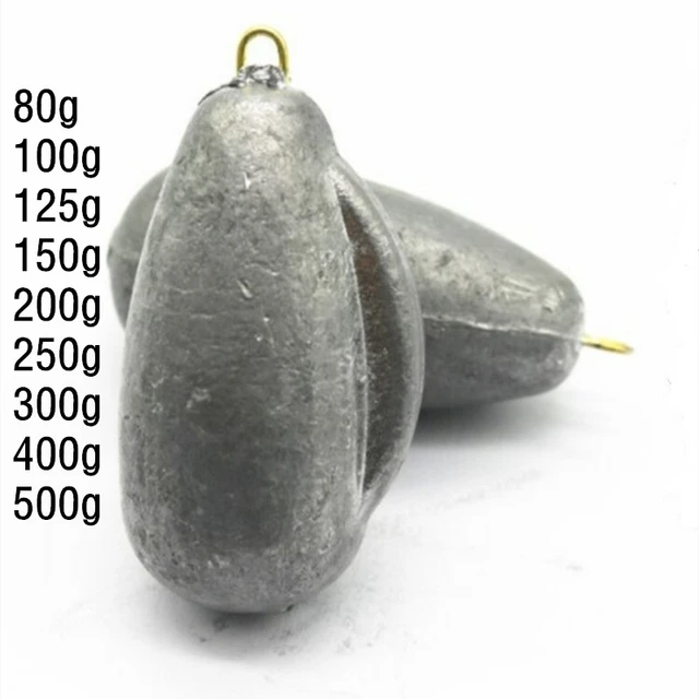 Large lead sinker for boat fishing 80g 100g 200g 300g 400g 500g Long throw  Big fish Sea Anti hanging Solid plumb Accessorie Tool - AliExpress