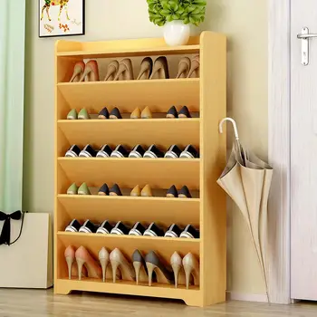 

Shoe rack simple household multi-layer shoe cabinet economical multi-function home door small shoes shelf slope save space