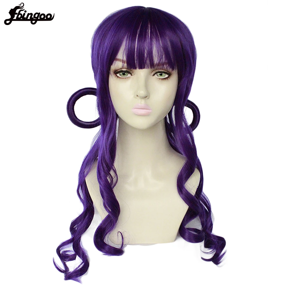 

Ebingoo Anime Toilet-bound Hanako-kun Akane Aoi Long Natural Wave Purple Synthetic Cosplay Wig for Women Halloween Costume Party