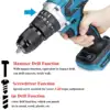 3 in 1 Brushless Electric Hammer Drill Electric Screwdriver 13mm 20+3 Torque Cordless Impact Drill for Makita Battery 18V ► Photo 3/6