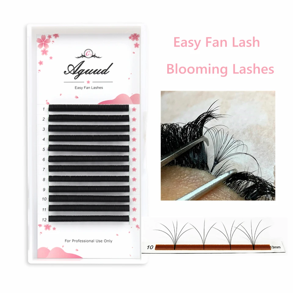 AGUUD Easy Fan Eyelash Extension Auto Fanning Fast Blooming 2D-20D Flowering Eyelash Extension Volume Lashes Fans Makeup