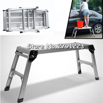 

Trapezoid Chair Outdoor Al Light Step Stools 150kg Step Ladders Washing Lightweight Car Chair Sliver Bath Shower Foot Stool