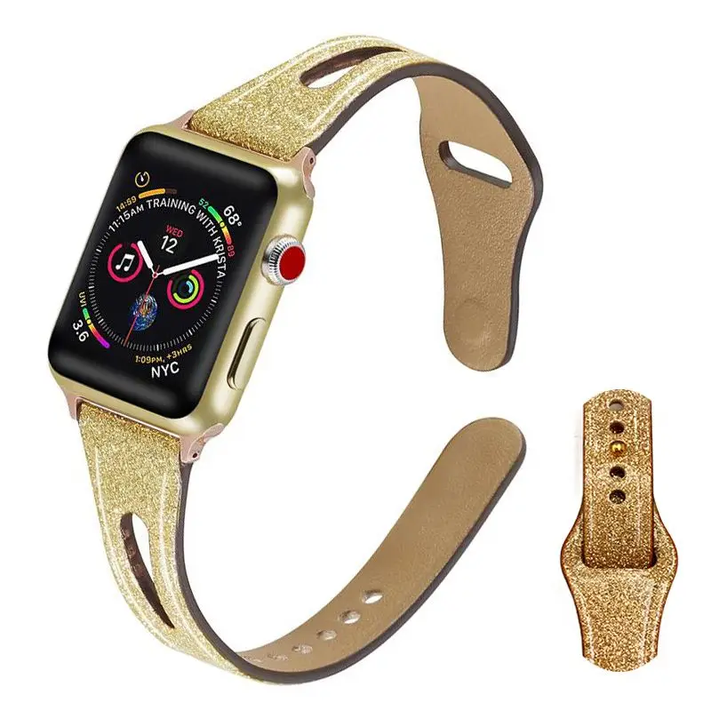 Кожаный ремешок APPLE для Apple watch серии 4 3 2 1 42 мм 38 мм женский ремешок для iwatch 4 3 44 мм 40 мм браслет на запястье