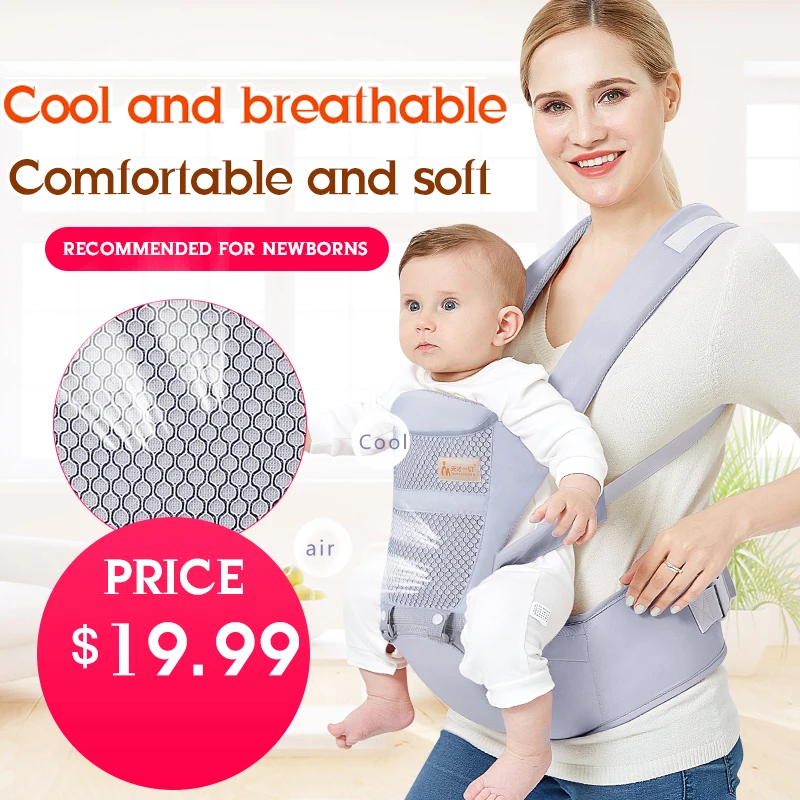 ergonomic-baby-carrier-wrap-with-hip-seat-multifunctiofor-newborn-comfortable-baby-sling-kangaroo-infant-cotton-backpack-0-48m