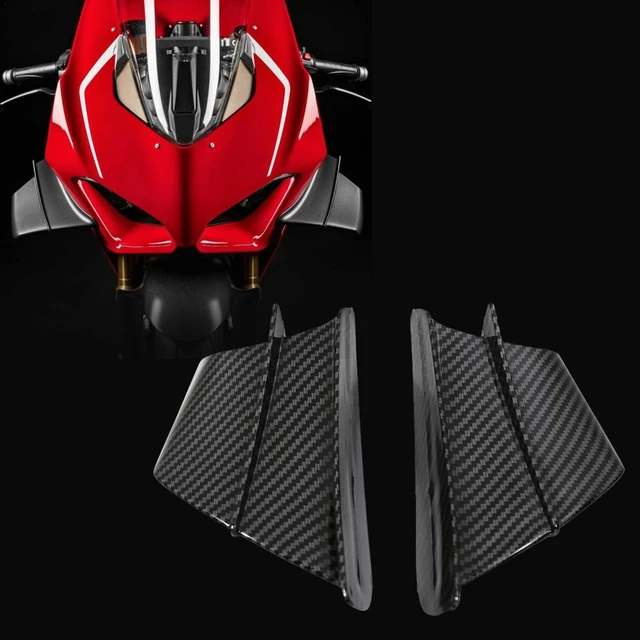  Moto D'aile Aileron Kit D'aile Aérodynamique pour Carénage  Avant Aileron Universel pour B&MW S1000RR pour Y&amaha R6 R7 pour  Accessoires De Moto (Color : Titanium)