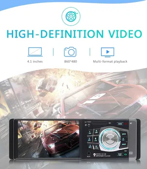 

4012B Car Radio 1Din MP5 Stereo Support USB Card play AUX FM Bluetooth Handsfree Rear View Camera Steering Wheel Auto Radio