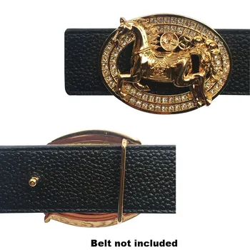 

Belt buckle with 12 zodiac horse icons for men's belt metal accessories