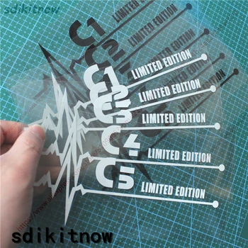 

New 1pc Heart Car Decal Sticker Styling Windows Door External Decoration For citroen c1 c2 c3 c4 c5 accessories custom text oem