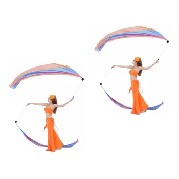 

2 Pack Silk Veil Poi Thrown Ball for Belly Dance Yoga Party Club Accessories