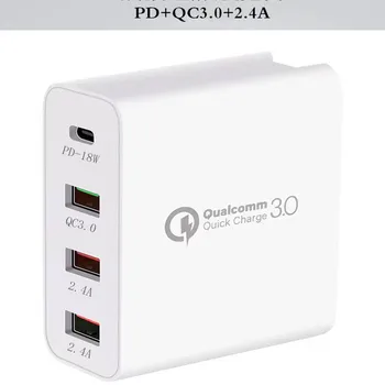 

PD Quick Charger 3.0 USB Charger For iphone Samsung Tablet EU US Plug Wall Mobile Phone Charger Adapter Fast Charging